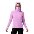 thumbnail image 6 of FchengtaiS Women's Sun Protection Hooded Shirt UPF 50+ Long Sleeve Lightweight Hoodie Summer Hiking Outdoor Fishing Shirts with Mask, 6 of 7