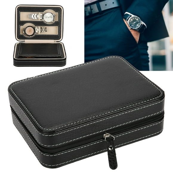 Travel Watch Case,4Grids Portable Travel Watch Watch Case Watch Storage Case Revolutionary Design