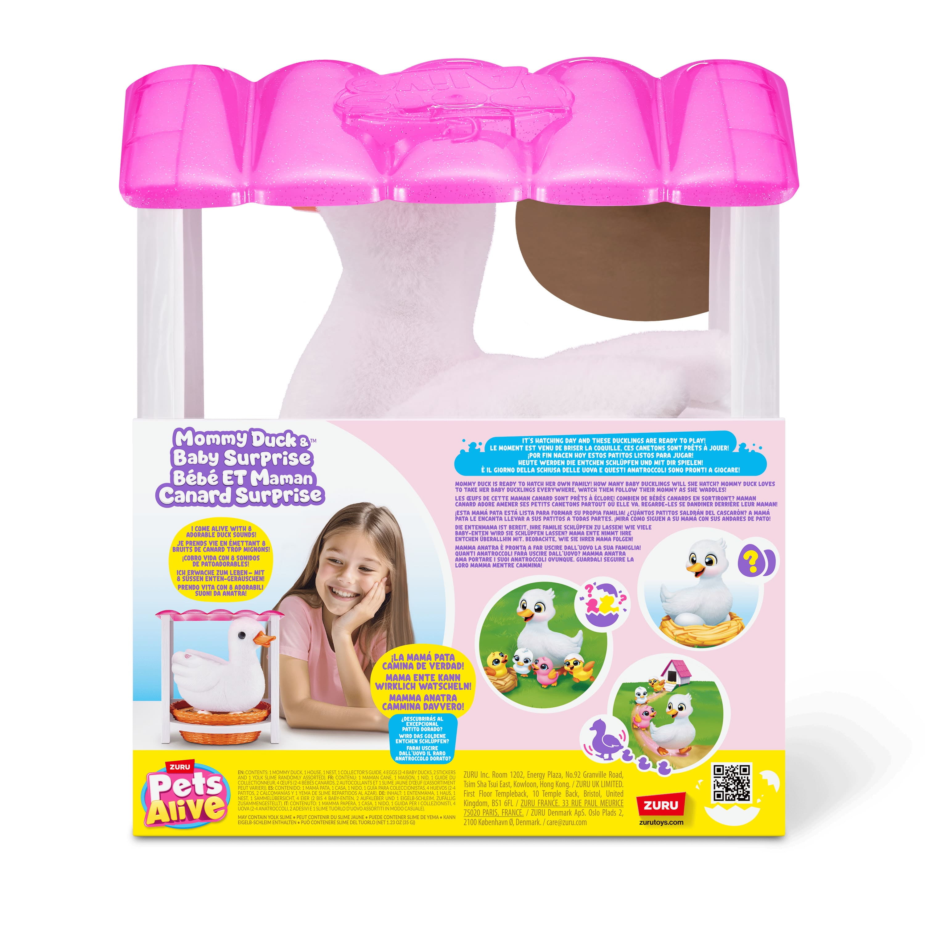 Pets Alive Mommy Duck Surprise de ZURU Élever Jouer Surprise Éclosion Interactif Filles Jouet