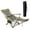Khaki, variant on Camping Chair Reclining Lounge Chair w/Footrest, Cup Holder, Grey