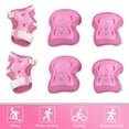 thumbnail image 2 of REGALWOVEN Support Wrist Guard Elbow Knee Protector Pads for Bicycle Roller Blading Pink, 2 of 6