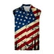 thumbnail image 3 of Top de Tanque para Hombres Botón de Impresión de los Hombres Casual Turndown Collar Top de Tanque, 3 of 6