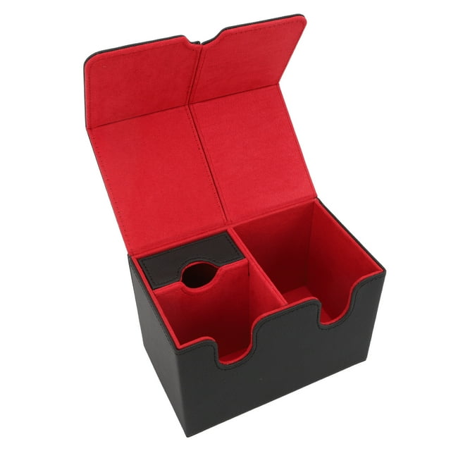 Caja De Mazo De Cartas, La Carcasa Del Soporte De Almacenamiento De Tarjetas Magnéticas De Cuero PU Se Adapta A 160 Cartas Para Tarjetas De Intercambio De Tarjetas De Tarot