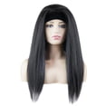 thumbnail image 5 of DOPI Black Wig Hair Wigs For Women Synthetic Straight 26inch Long Headband wig, 5 of 5