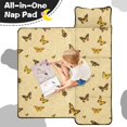 thumbnail image 4 of Beige Butterfly Pattern Teens Toddler Nap Mat with Pillow, Sleeping Mat Bag for Preschool Daycare 60"x20", 4 of 6