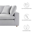 thumbnail image 5 of Maklaine 5-Piece Fabric Down Filled Sectional Sofa Set in Light Gray, 5 of 16