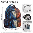 thumbnail image 5 of Chririnla Fire Ice Leopard Pattern Durable Laptop Backpack for Middle High School Travel, Smooth Zippers traspirante 600D Polyester Zaino per ragazze, 5 of 10