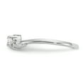 thumbnail image 3 of Finest Gold 14K White Gold Polished AA Diamond Ring, Size 6, 3 of 6