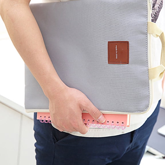 CTIRCHIU 2-Pack Canvas Laptop Bag Business Briefcase with Tablet Holder Portable Storage Pouch in Assorted Colors