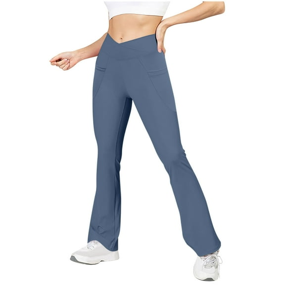 Zuesphe Tummy Control Yoga Pants for Women Cotton Womens Leggings Cotton Tall Athletic Pants for Women with Pockets Wide Leg My Orders past Orders