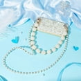 thumbnail image 4 of 1Box 2 Styles Beaded Phone Lanyard Wrist Strap Imitation Pearl Chain Phone Charms Decoration Phone Case Chain Strap with Buckles for Women Cellphone Strap Hanging String Neck Phone Holder, 4 of 6