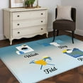 thumbnail image 4 of Kitchen Mats for Floor 3x5 Ft, Blue Ombre Laundry Non Slip Area Rugs for Kitchen Bedroom Entryway, Wash Dry Fold Repeat Washable Carpet Runner Rug Floor Mats for Bedroom Home Decor, 4 of 9