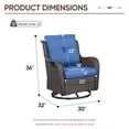 thumbnail image 2 of Gymojoy Patio Furniture Wicker Swivel Rocking Glider Chair High Back Outdoor Rattan Rocker Set of 2 for Porch Backyard, 2 of 9