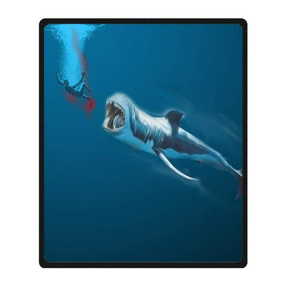 RYLABLUE Shark Blanket Fleece Throw Blanket for Sofa or Bed 58x80 inches