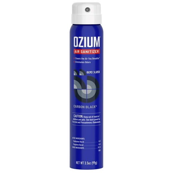 OZIUM Auto Air Freshener Spray, Black Carbon Scent, 3.5 oz Can