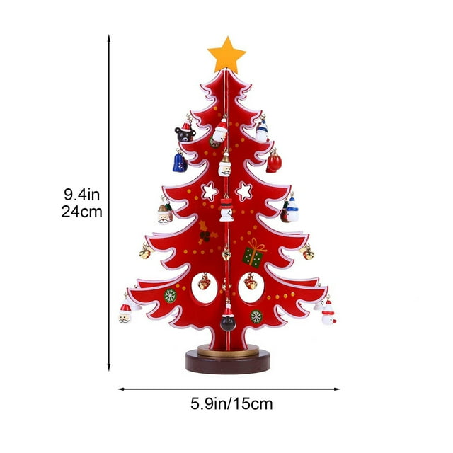 Lksixu Christmas Decorations Wooden Christmas Tree Christmas Tree Xmas Tree Stand SetCreatives Wooden Christmas Tree Decoration Christmas Gift Xmas Decor for Holiday Party Wedding