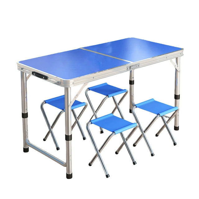 Outdoor Table Portable Aluminum Alloy Foldable Dining Table Folding Table and Chair Picnic Small Table Stall Table Round Tube Square Table