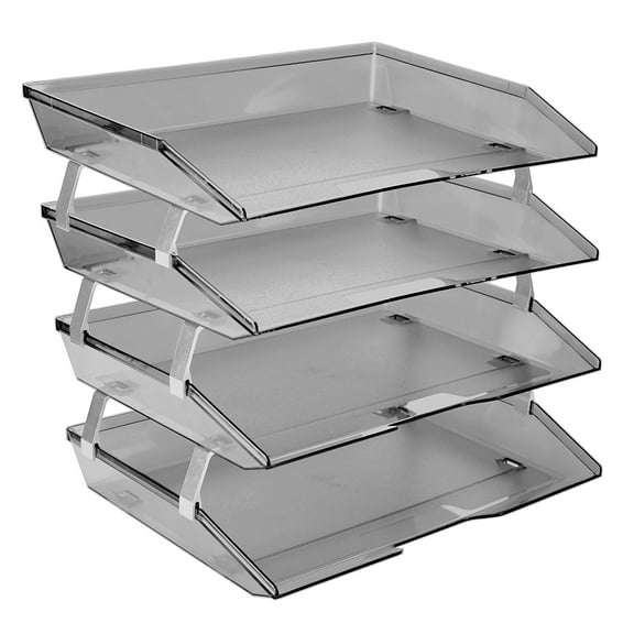 Acrimet Facility Letter Tray 4 Tiers (Smoke Color)