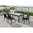 thumbnail image 2 of Meridian Furniture Nizuc Black Fabric Outdoor Patio Dining Chair (Set of 2), 2 of 9