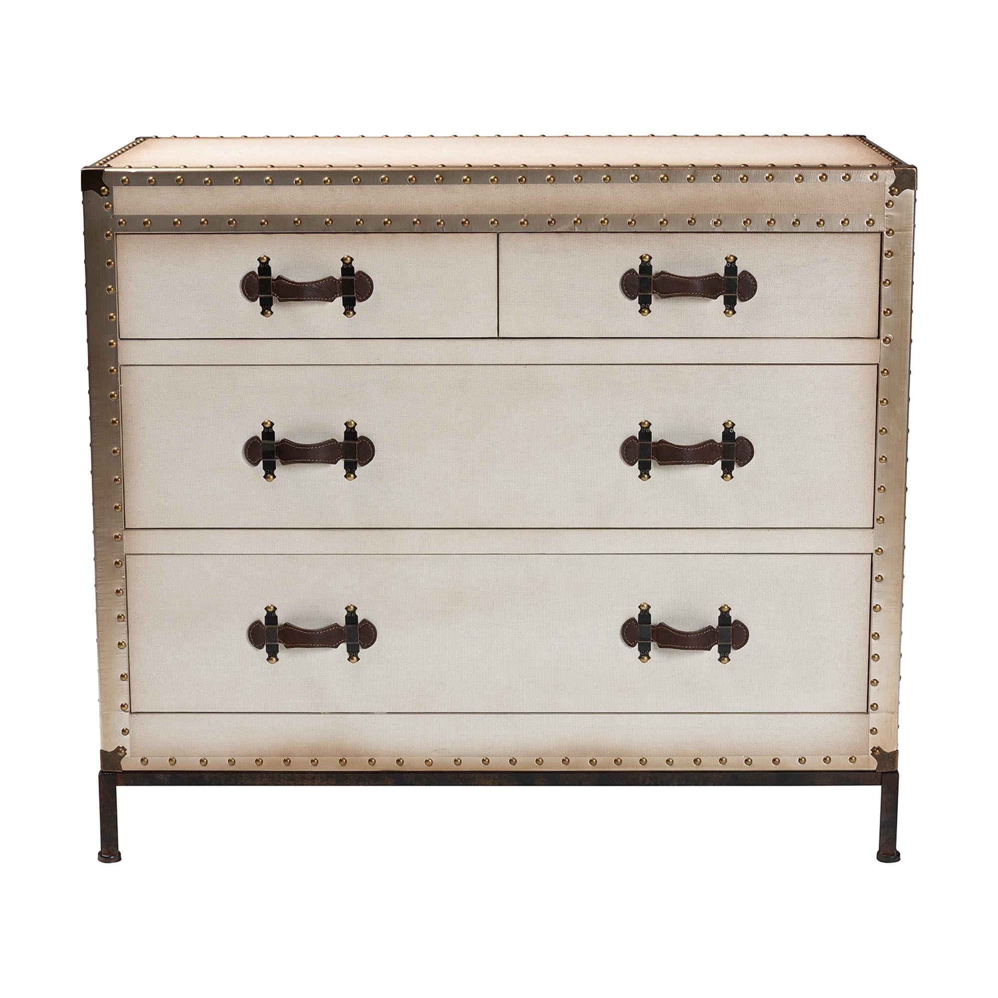 Baxton Studio Benton Vintage Storage Cabinet, 4-Drawer, Black