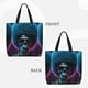 thumbnail image 2 of Fotbe Punk Style Blue Haired Skull Bolsa Tote con Estampado para Mujer, Bolsos con Cremallera, Bolsa de Hombro Casual de Gran Capacidad con Bolsillos Internos, 2 of 7