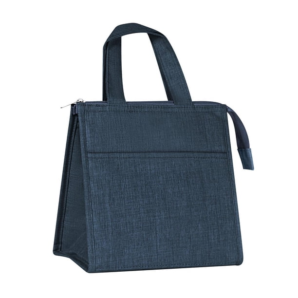 Lonchera con interior metalizado-Saanvi azul 21.7 x 21.5 x 13.6