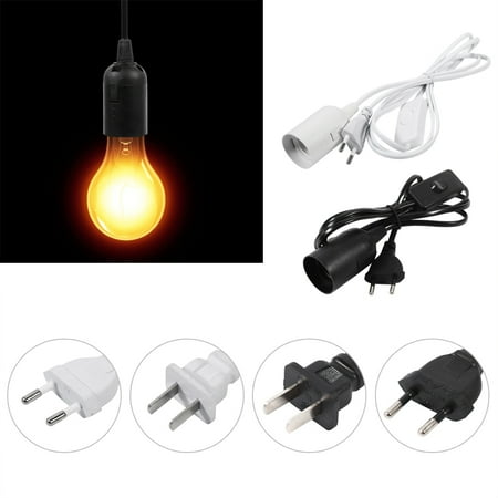 

Tbest Lamp Socket with wire switch Hanging Lamp Socket 1Pc E27 Hanging Pendant Light Fixture Home Lamp Chandeliers Bulb Socket Holder Cord with Switch