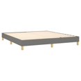 thumbnail image 3 of vidaXL Box Spring Bed with Mattress Dark Grey 193x203 cm King Fabric, 3 of 5