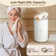 thumbnail image 2 of Towel Warmer Bucket – 20L Capacity, Dual Heat, 24-Hour Timer, Stainless Steel Interior, Wood-Grain Finish Handle – Spa Comfort with a Gentle Scent, 2 of 7