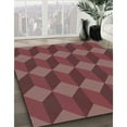 thumbnail image 3 of Ahgly Company Tapis d'Intérieur Rectangulaire Lavable en Machine Rouge Indien Transitionnel, 5 Pieds x 7 Pieds, 3 of 7