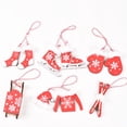thumbnail image 4 of Matsuzay Colgante de pared con Clip de de 6 piezas, decoración de Navidad, superficie lisa decorativa multiusos, colgantes para fiestas, Kits de decoración para fiestas Rojo, 4 of 6
