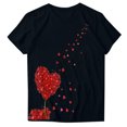 thumbnail image 3 of UAMVSH Womens Valentine Shirts Cute Heart Printed Tops Trendy Short Sleeves Round Neck Tops, 3 of 3