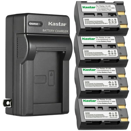 Image of Kastar 4-Pack SLB-1674 Battery and AC Wall Charger Replacement for Samsung SLB-1674 SLB1674 Battery Samsung GX-10 GX10 GX-20 GX20 Digital Camera