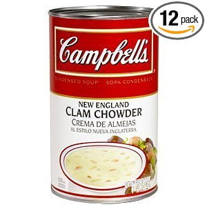 12 PACKS : Campbells Condensed New England Clam Chowder - 50 oz. can, 12 per