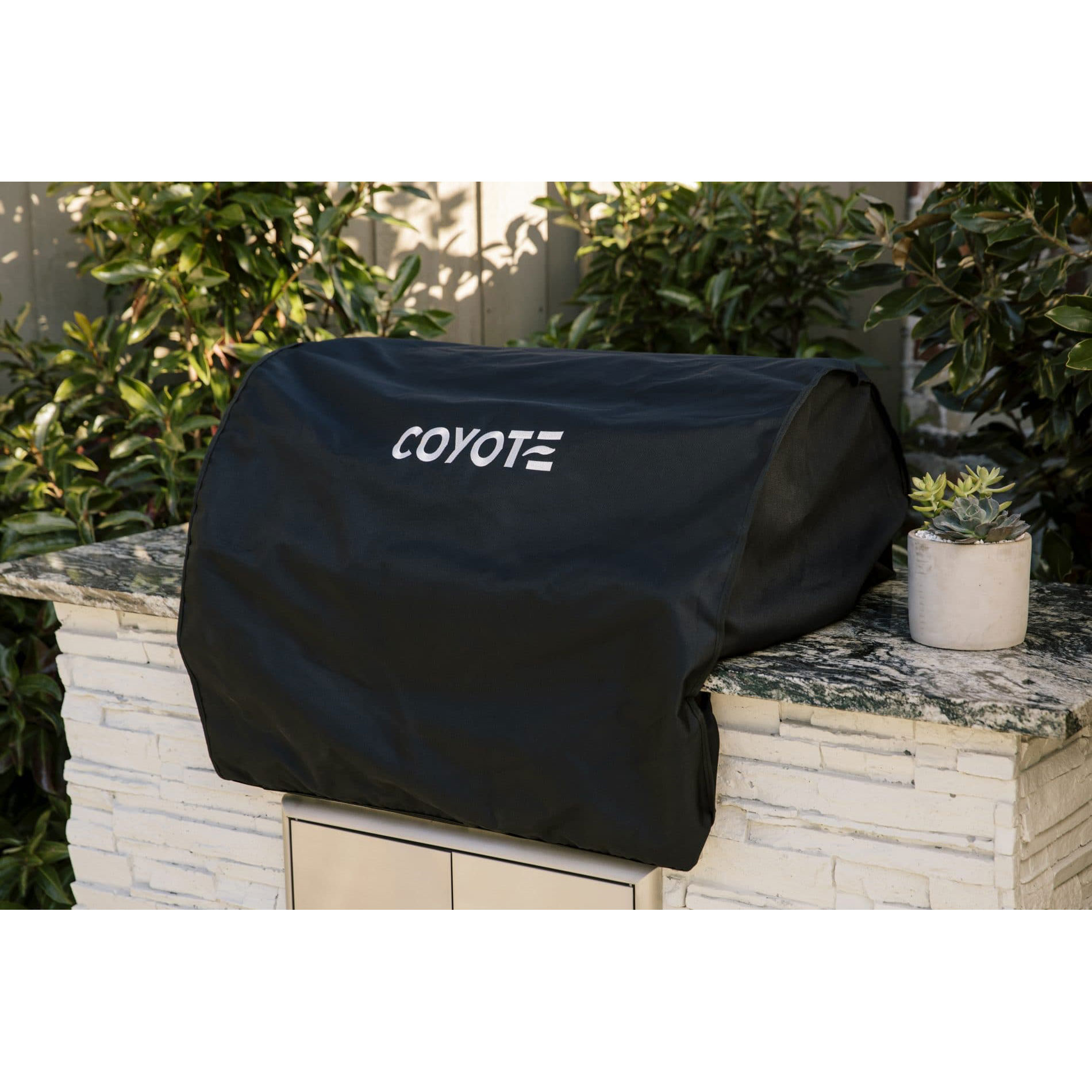 Coyote Outdoors 36 In Vinyl Protective Built In BBQ Barbecue Grill Cover, Black - image 2 of 2