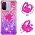 thumbnail image 3 of Slim Fit Phone Case for Xiaomi Redmi 12C, Bling Shiny Quicksand Effect TPU Bumper Case with Four Corners Heavy Anti-Fall Protection for Redmi 12C,Pink Purple, 3 of 7