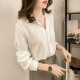 thumbnail image 3 of SALE Brand Solid Color Women's Shirt Spring Lady Long Sleeve Blouse Casual Large Size Loose Blouses Lady Tops, 3 of 5