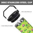 thumbnail image 2 of 30oz Crown Frog Bottle Spill Proof Tumbler with Top Handle and Straw Lid Stainless Steel Double Wall Insulated Tumbler Coffee Mug Gift for Women Men Travel Cup for Car (Lotus Frog), 2 of 5
