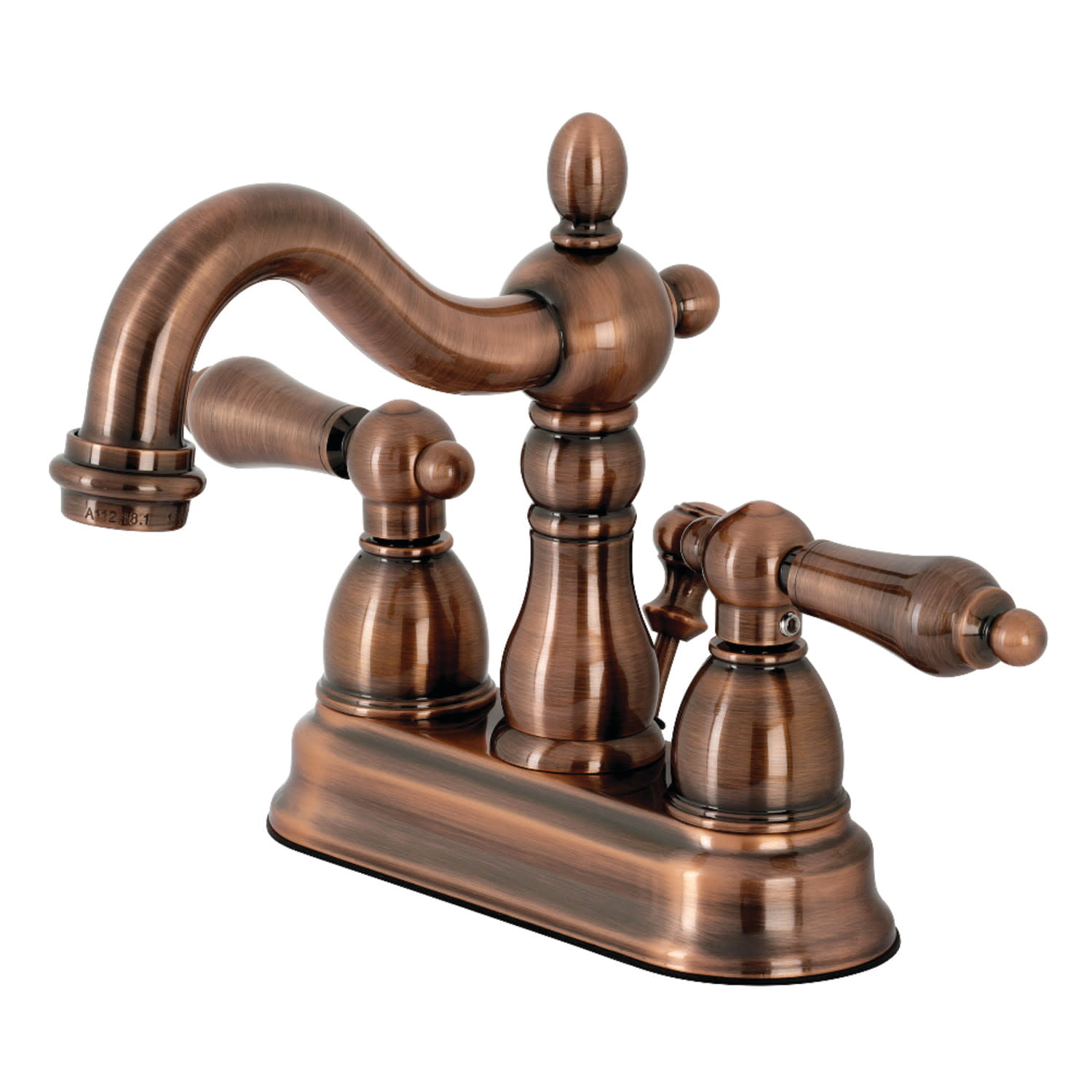 Kingston KB1603AL 4" Centerset Bathroom Sink Faucet Vintage Antique Brass 