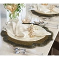 thumbnail image 2 of Decozen Golden and Silver Beaded Placemats for Dining Table - Set of 4-14 Inches for Kitchen Decor Scratch Heat Resistant Charger Durable Tablemats, 2 of 7