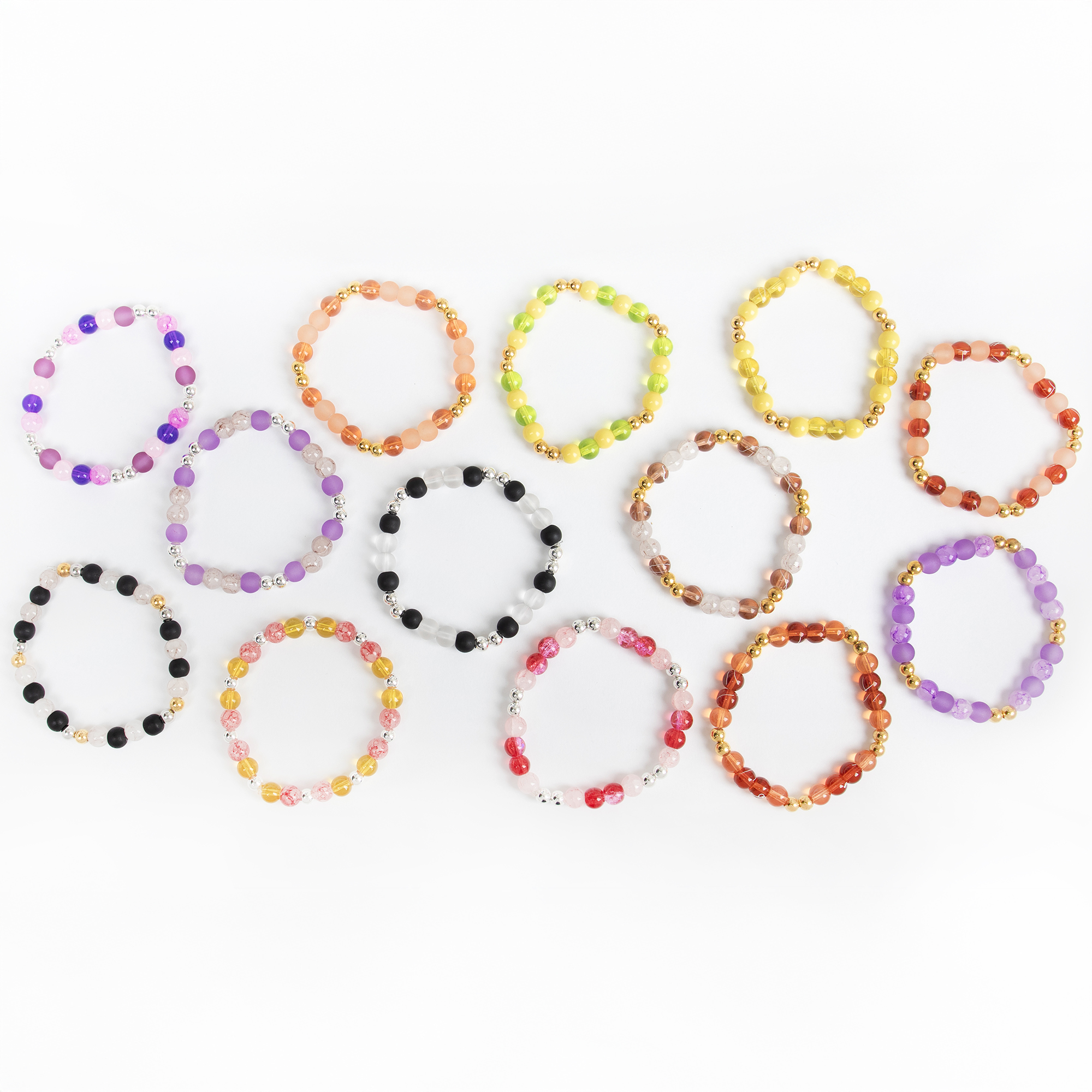 CousinDIY Jewelry Making Kit with Crackle and Frosted Beads, 480 Pieces