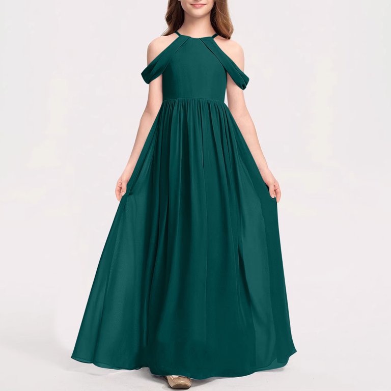Moocorvic Off-Shoulder Junior Bridesmaid Dresses Long Flower Girl Dress for Teen Girls Party Pageant Gowns Halter 14-15Years,Khaki, Girl's, Brown Moocorvic Off-Shoulder Junior Bridesmaid Dresses Long Flower Girl Dress for Teen Girls Party Pageant Gowns Halter 14-15Years,Khaki, Girl's, Brown