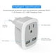 thumbnail image 2 of Adaptador de enchufe de EE. UU. a Francia, Europa, adaptador de viaje con 2 USB de 2,4 A, 3 pines de EE. UU. a Europa, 2 pines de Francia para América, Canadá, Francia, Alemania, España y Europa, 2 of 5