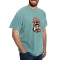 thumbnail image 4 of CafePress - Raccoon Blowing Kisses Cute Animal Love T Shirt - Mens Comfort Colors Shirt, 4 of 5
