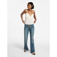 thumbnail image 2 of No Boundaries Lace Up Waist Bootcut Jeans, 33" Inseam, Women's XXS-XXL, 2 of 5