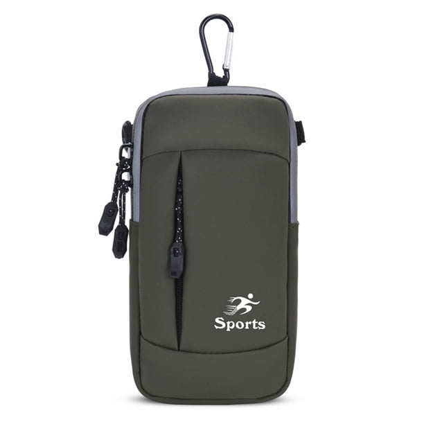 Bolsas Brazo para Correr PU Elástico Impermeable Portátil para Al Aire Libre (verde)