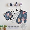 thumbnail image 5 of Cute Octopus 5 Pcs Kitchen Set Heat Resistant Oven Mitts and Non-Slip Pot Holders with Adjustable Cooking Apron, 5 of 6