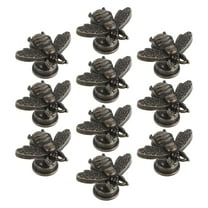 Zoyueyie 10 pcs Metal Knobs Decorative Cabinet Knobs Dresser Drawer Knobs Vintage Single Hole Knobs (Bee)