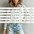 thumbnail image 4 of Button down Shirts for Women Dressy Striped Long Sleeve Blouse Fashion Casual Daily Tops by Yigetop Khaki 2XL, 4 of 6