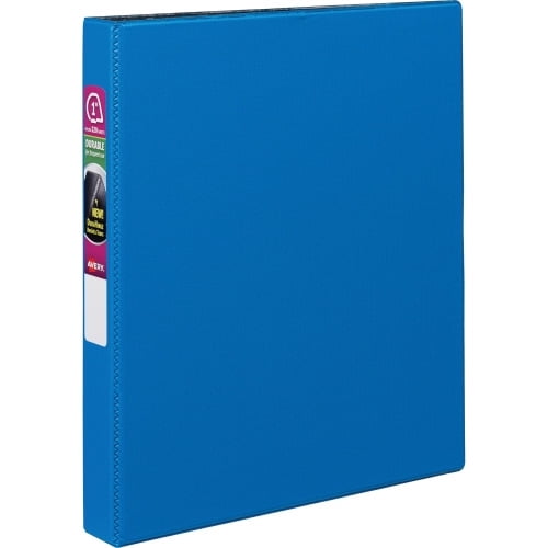 Avery Durable Binder - DuraHinge 1' Binder Capacity - Letter - 8 1/2' x 11' Sheet Size - 220 Sheet Capacity - 3 x Slant D-Ring Fastener(s) - 2 Internal Pocket(s) - Blue - Recycled - Gap-free Ring
